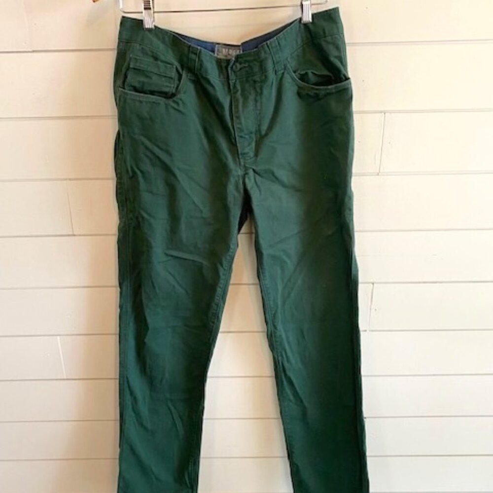 Dark Green Ruggers Pant - Travel Khaki Urban Slim Fit (34/34) Utility men pants